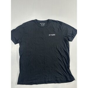 Columbia Sportswear PFG T-Shirt Black Camo Back Graphic Size XL Cotton